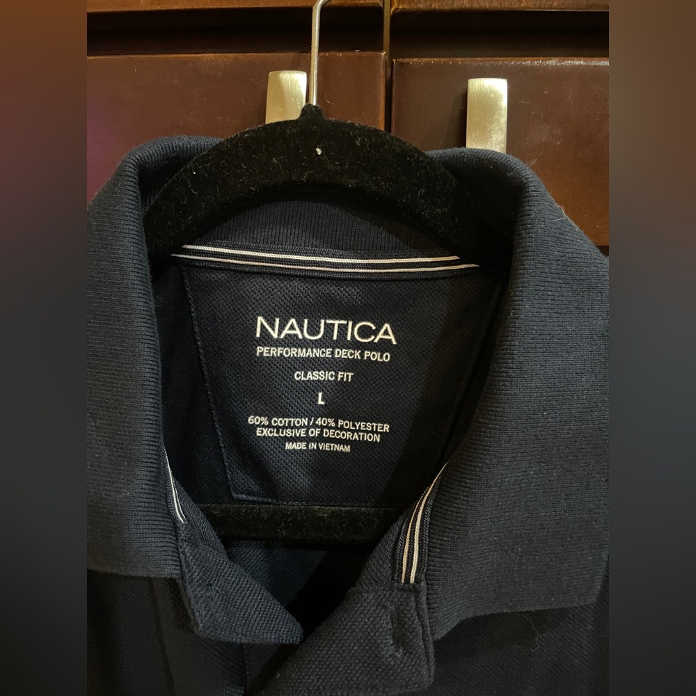 Large Nautica Performance Deck Polo Long Sleeve
